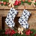thumbnail image 6 of Sikiie Navy Blue Anchors Christmas Stockings,18 Inches Christmas Stockings Xmas Hanging Stockings for Family Christmas Decorations & Gifts, 6 of 7