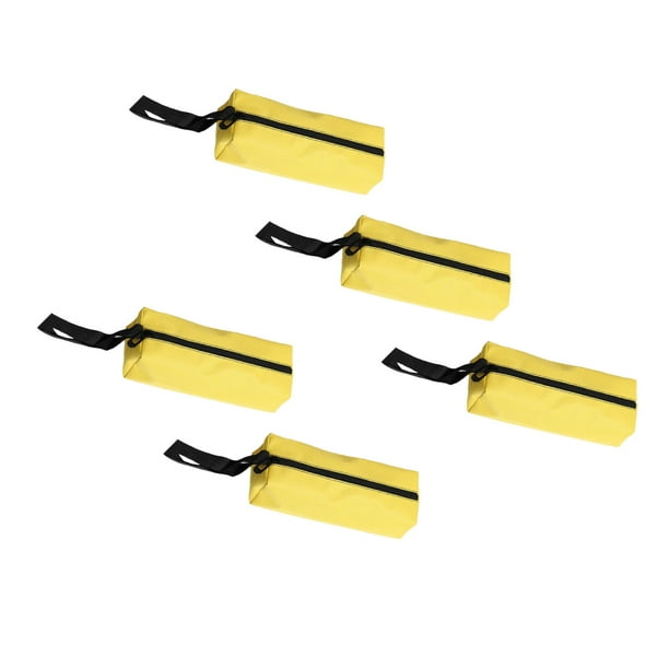 Eigraketly 5 bolsas de mano con cremallera resistentes al desgaste Amarillo Talla grande TO011952-06