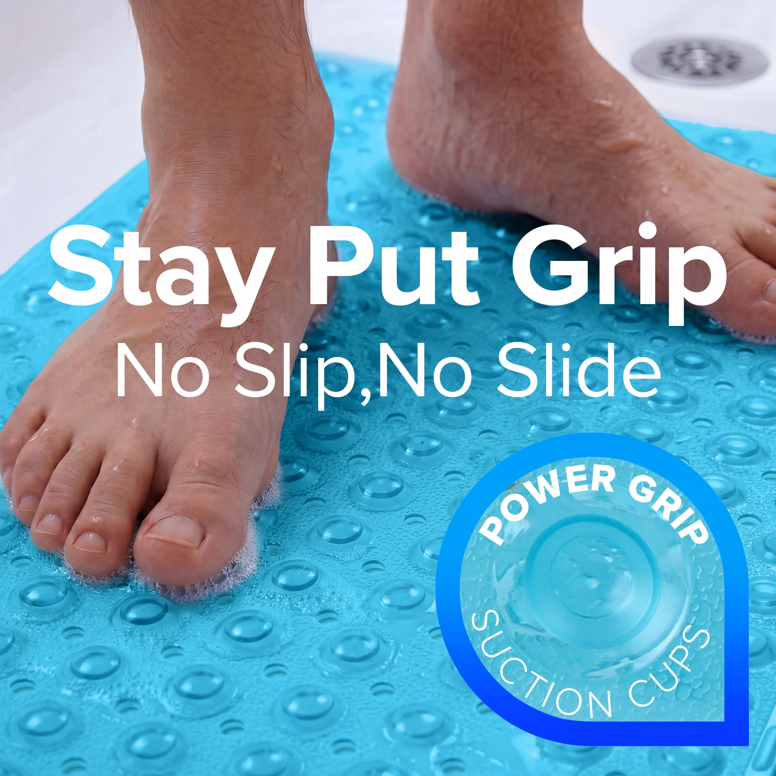 thumbnail image 3 of SlipX Solutions Bathtub Mat Non Slip 39 x 16, Extra Long Bathroom Shower Mat, Suction Cups, 3 of 8