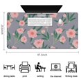 thumbnail image 5 of Long Mouse Pads for Desk,Pioneer Flower Floral Print Pattern Desk Mats on Top Of Desks, Desk Mouse Pad Extra Large with 3mm Non-Slip Base and Stitched Edge for Gaming,Office,Work,Home 47.3"x23.6", 5 of 6