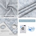 thumbnail image 6 of Blackout Curtains for Bedroom, Haze Blue Boho Room Darkening Window Drapes for Living Room, Neutral Middle Century Turkish Pattern Thermal Insulated Grommet Curtains, 52x72 inch, 2 Panels, 6 of 9