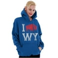 thumbnail image 4 of Wyoming Love Buffalo Bison Souvenir Unisex Plus Fleece Graphic Hoodie Brisco Brands 2X, 4 of 5