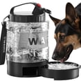 thumbnail image 1 of Botella de agua de viaje para perros Lesotc 2 en 1, 2,3 L, portátil, negra, 1 of 8