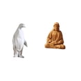 thumbnail image 1 of Escultura de pingüino,Escultura de pingüino para decoración nórdica del hogar,Estatua del Corazón de Jesús,Estatua del Sagrado Corazón de Jesús para decoración del hogar,Figura, 1 of 8