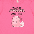 thumbnail image 4 of Inktastic Always Axolotl Questions Cute Curious Axolotl Boys or Girls Baby T-Shirt, 4 of 5