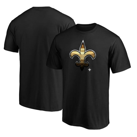 Men's Black New Orleans Saints Midnight Mascot Team Logo T-Shirt