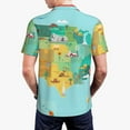 thumbnail image 3 of Balery USA Tourist Map Printed Men’s Short Sleeve Polo Shirt, Midweight Men's Shirt,Golf Polo shirts -Small, 3 of 8