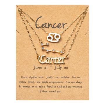 PANTIDE 3Pcs Cancer Zodiac Layer 
