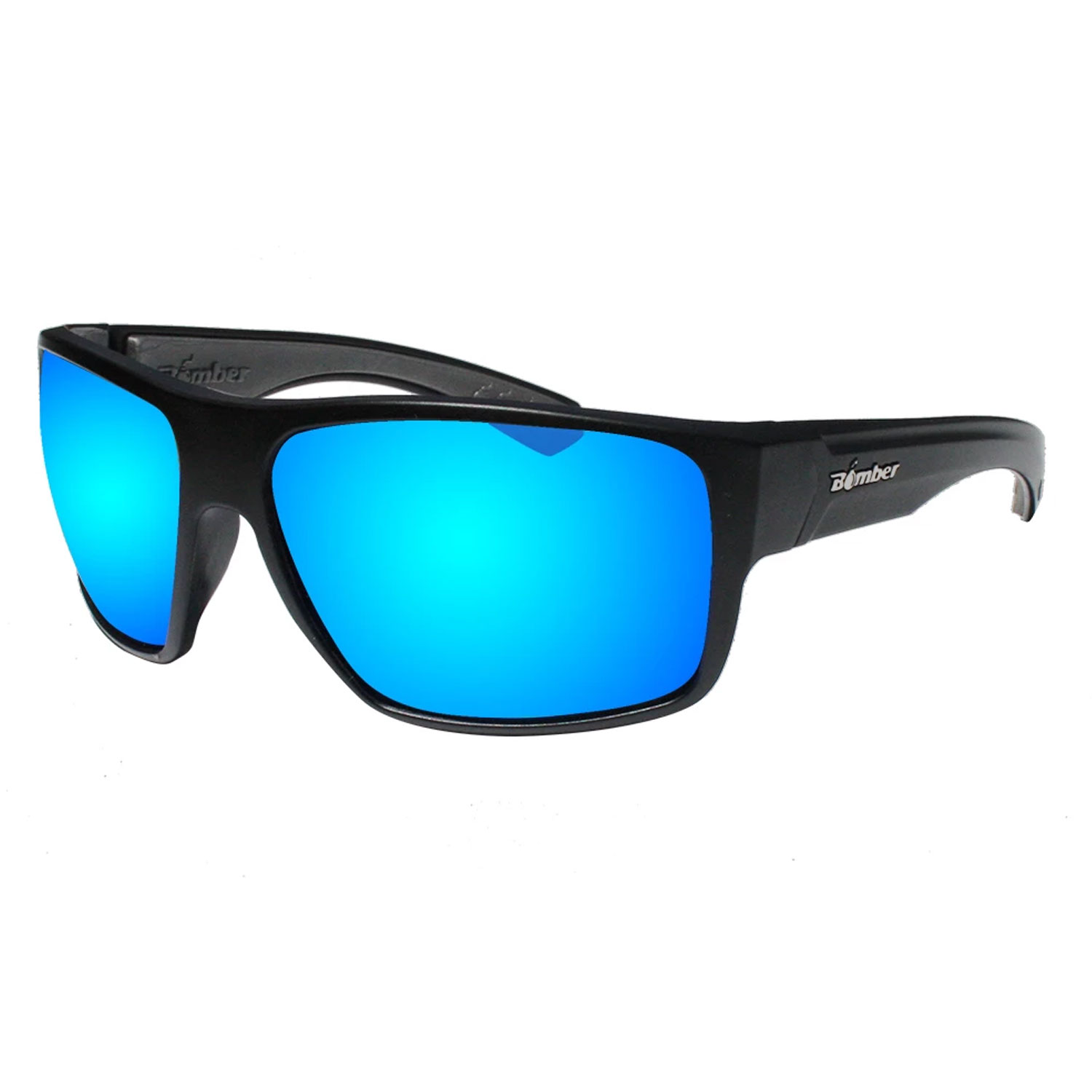 Bomber Sunglasses Mana Bomb Matte Black Frm / Ice Blue Mirror ANSI Z87