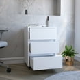 thumbnail image 7 of CoSoTower Three Drawers Bang, Filing Cabinet, Roller Blade Glide, White Finish, 7 of 7