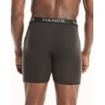 Hanes 4Pack Men's Ultimate Long Leg Boxer Comfort Flex Fit Brief Black