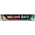 thumbnail image 1 of Space Theme Welcome Back Banner School Backpack and Planets Colorful Backdrop Classroom Decorations Outer Space Party Supplies Photography Props, 1 of 4