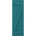 thumbnail image 5 of Ekena Millwork 17 1/2"W x 62"H Americraft Five Board (2 Batten) Exterior Real Wood Joined Board-n-Batten Shutters w/ Z-Bar (Per Pair), Antigua, 5 of 10