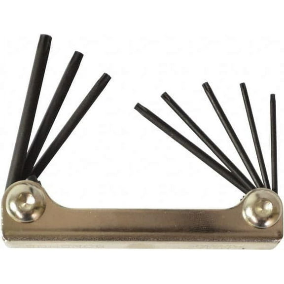 8 Piece T6 to T25 Fold-Up Torx Key Set
