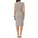 thumbnail image 3 of Vestido de tubo sin mangas para mujer Inspire Chic, con cuello en V, ideal para el trabajo, con cinturón, vestido lápiz gris M, 3 of 6