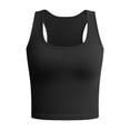 thumbnail image 4 of Xijirk Tank Tops Seamless Ribbed Racerback Tank Top for Yoga Exercise and Casual Wear Camisole Tops for Women,Black,M, 4 of 4
