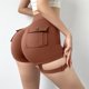 thumbnail image 1 of MKLEKYY Leggings deportivos push up para mujer, pantalones ajustados de cintura alta, color liso, a la moda, 1 of 4