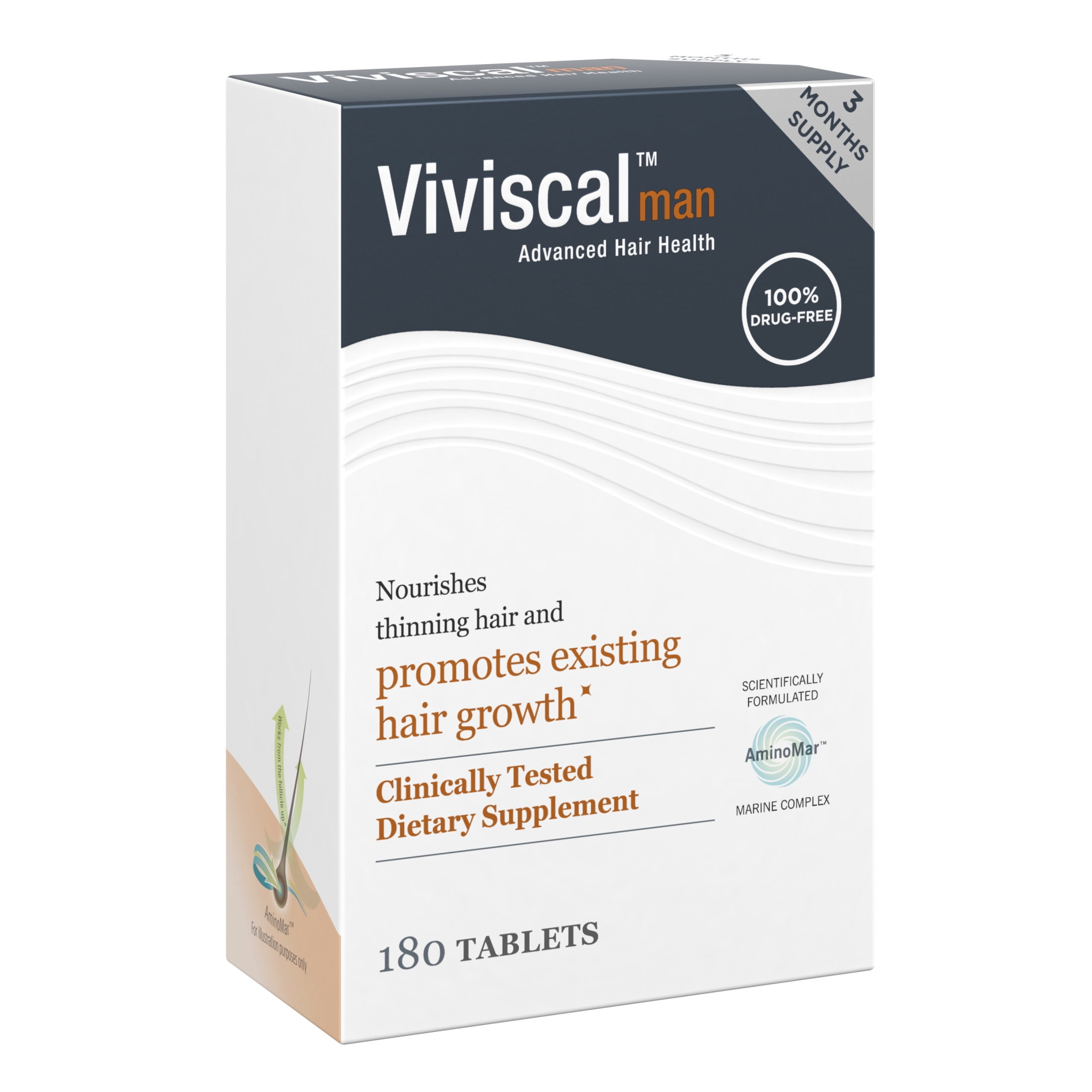 Viviscal Man Hair Growth Supplement, 180 Tablets
