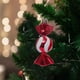 thumbnail image 4 of Bola de Navidad Decorativa Especial, Colgante Pequeño de Plástico Galvanizado, Pintada a Mano, Estrella Hexagonal de Caramelo Rojo., 4 of 7
