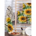 thumbnail image 2 of Sunflower Kitchen Dish Towels for Drying Dishes Set of 3, Yellow Flowers Summer Botanical Wooden Waffle Weave Microfiber Hand Tea Bathroom Towels Quick Dry & Absorbent Towel 15.7x23.6, 2 of 7