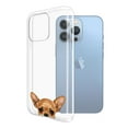 thumbnail image 2 of WIRESTER Soft TPU Clear Case Slim Protective Cover for Apple iPhone 13 Pro Max 6.7" 2021, Animal Fawn Apple Head Chihuahua Dog, 2 of 3