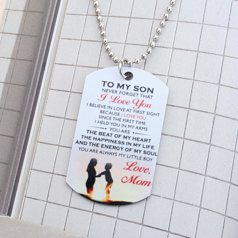 To My Son - Never Forget How Much I love You - Dog Tag - Military