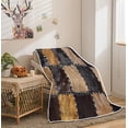 thumbnail image 2 of Abstract Leather Texture Throw Blanke, Leather Patchwork Textured Background Throw Blanket for Couch, Soft Cozy Throws and Blankets for Living Room Couch Bed Chair or Dorm, 50x60 inches, 2 of 4