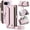 Pink, variant on for Google Pixel 10 A Phone Case, Women Men Multi-Function Wallet Case with Stand RFID Blocking Featuring Magnetic Closure Zipper Includes Shoulder Strap Wrist Strap,Black