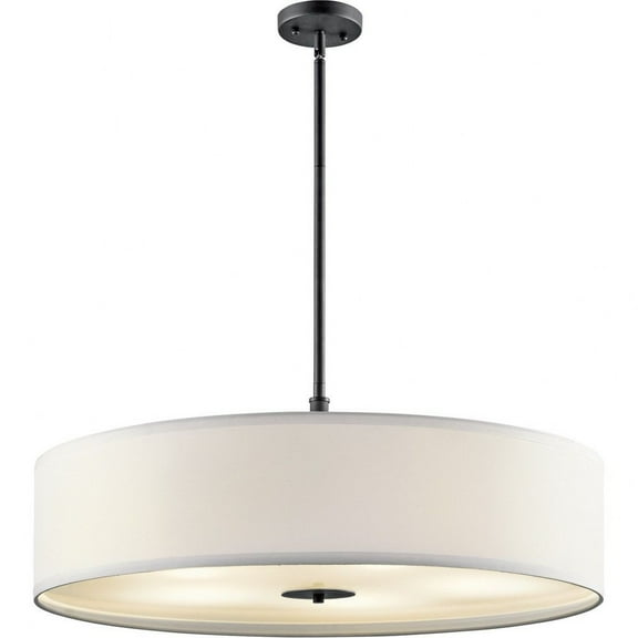 5 Light Pendant With Transitional Inspirations 12 Inches Tall By 30 Inches Wide-Black Finish Kichler Lighting 42196Bk