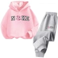thumbnail image 2 of Conjunto de sudadera con capucha de punto para niños y niñas, sudaderas casuales de manga larga, tops, mono informal para niños de 2 a 13 años, 2 of 5