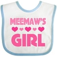 thumbnail image 3 of Inktastic Meemaw Girl Granddaughter Girls Baby Bib, 3 of 4