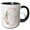 Black/White, variant on 3drose, Pretty Pink Floral and Babies Breath Monogram Initial G, 11oz Two-tone Red Mug