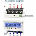 thumbnail image 4 of Medidor de Energía Trifásico de 4 Hilos 220/380V 5-80A Medidor de Consumo de Energía kWh Instalación en Carril DIN Medidor Eléctrico Digital con Pantalla LCD Retroiluminada, 4 of 5