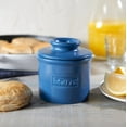 thumbnail image 5 of Butter Bell® Crock – Café Matte Navy Blue Ceramic Butter Holder with Lid, Keeper for Spreadable Butter, 5 of 10