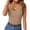*Khaki, variant on Women's Square Neck Ribbed Knit Tank Top, Slim Fit Sleeveless Blouse Black,Womens Plus S