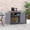 Gray + Wood, variant on 10x8 Retractable Awning for Patio, Manual Crank Sunshade with UV and Water Resistant Fabric, Aluminum Frame for Deck Balcony Yard, Beige
