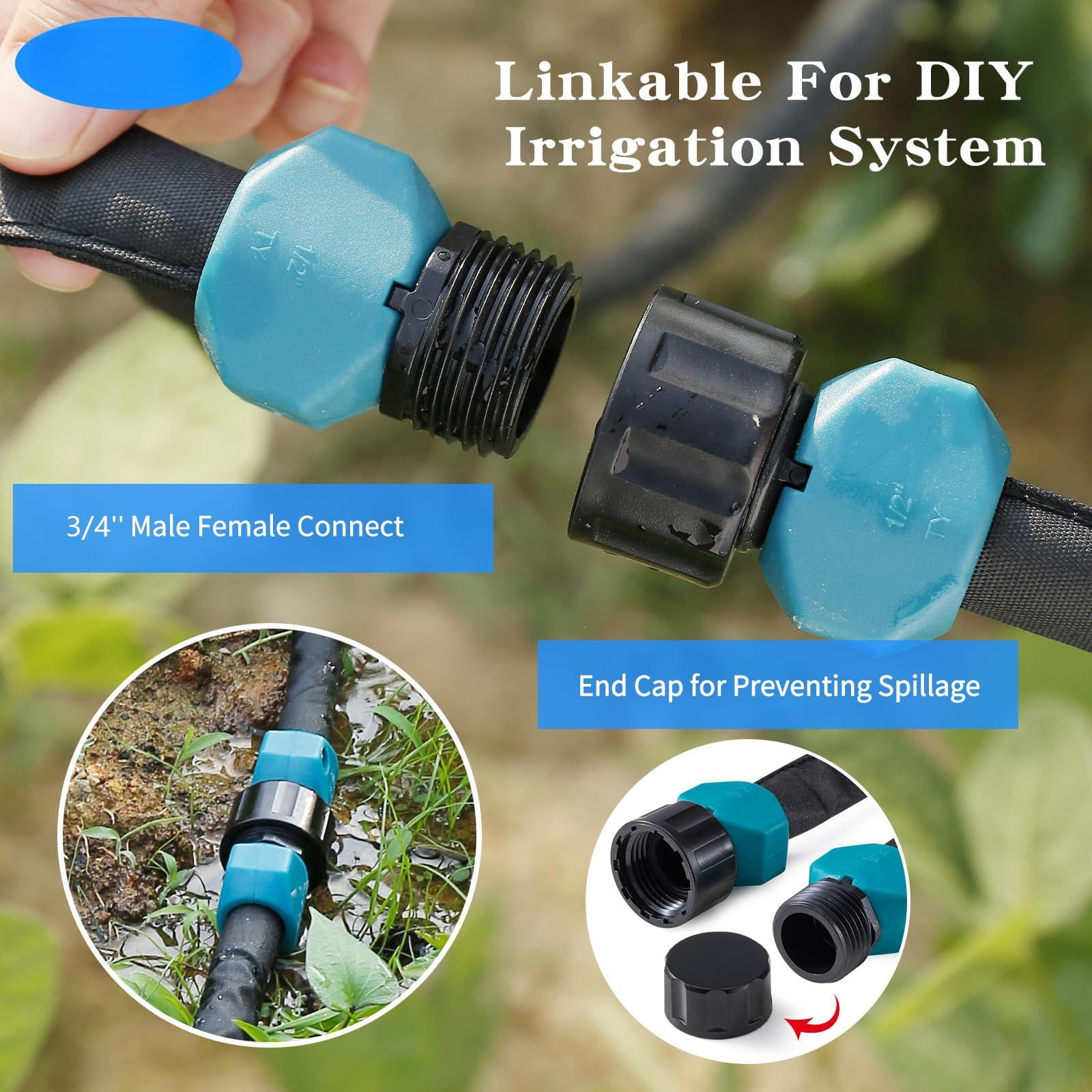 Flat Soaker Hose 25 Ft For Garden Beds  25ft 1/2" Linkable Consistent Drip Irrigation Save 80% Water Leakproof Heavy Duty Double Layer Sprinkler