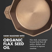 FINEX 8 Cast Iron Skillet with Lid - Versatile Cast Iron Pan - Cooking Pan Enhances Food Taste - Nonstick Skillet - Heirloom Kitchen Essentials - Pre-Seasoned with Flaxseed Oil