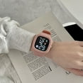 thumbnail image 4 of Trayknick Montre Électronique à Piles Réglable Confortable Antichoc Résistante à l'Usure Heure Précise Cadran Carré Montre-Bracelet Numérique de Sport pour Étudiant pour l'École, 4 of 13