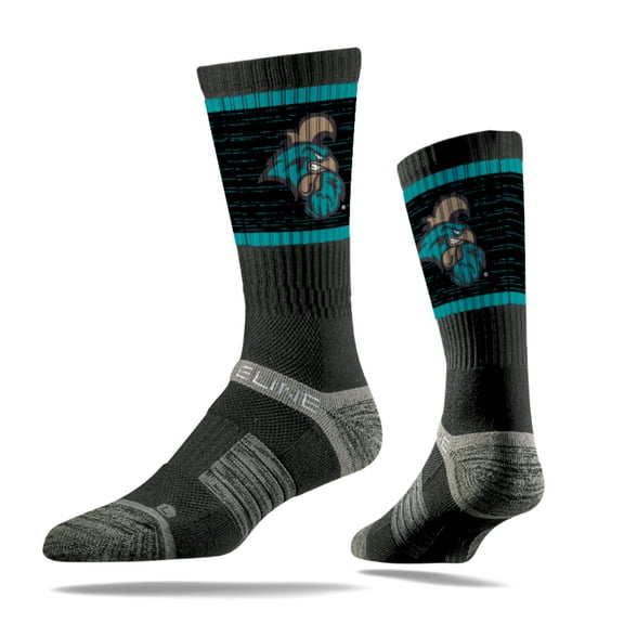 Strideline Coastal Carolina Chanticleers NCAA Licensed Crew Socks - Black (S)