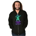 thumbnail image 4 of NASA Astronaut Dab on the Moon Funny Zip Up Hoodie Men's Women's Brisco Brands S, 4 of 5