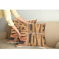 thumbnail image 2 of Ambesonne Live Laugh Love Throw Pillow Cover 2 Pack, Life Message, 20", Pale Caramel Umber, 2 of 7