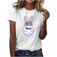thumbnail image 3 of Jinhomg Happy Easter Day T Shirts for Women Plain Cute Easter Egg Graphic Tees Lightweight Comfy Short Sleeve Crew Neck Spring Summer Tops 2025 Holiday Gifts Multicolor XXL, 3 of 5