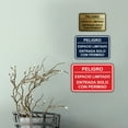 thumbnail image 3 of Signs ByLITA Classic Framed Peligro Espacio Limitado- Entrada solo con permiso Door or Wall Sign Easy Installation | Health And Safety | Building And Hospitality Sign (Ivory/Dark Brown) - Large, 3 of 8