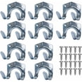 thumbnail image 1 of nipocaioMetal Storage Hooks, Sheet Steel Tool Rack, Wall Mounted Steel Double U Wall Garden Tool Rack for Garage, Shed, Warehouse, Farm, Workbench (Pack of 10) 7X7.5X5.5cm,Vers, 1 of 5