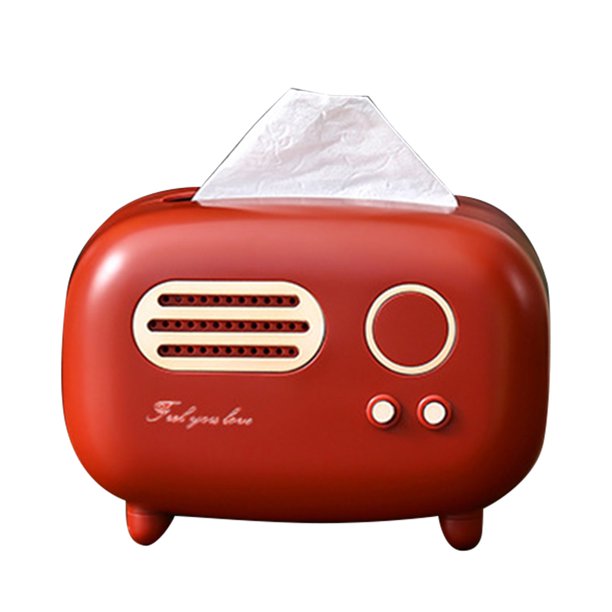 Caja dispensadora de servilletas modelo Radio soporte de toallitas húmedas Retro para apartamento restaurante JShteea Libre de BPA