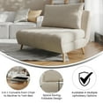 thumbnail image 3 of Flash Furniture Shaw Boucle Convertible Tri-Fold Sleeper Chair Armless Cream (BOBSBS031CRMBCL), 3 of 9