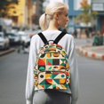 thumbnail image 7 of FORMRS Mini Backpack Purse for Women Travel Daypack Casual Shoulder Bag, Beige Geometric, 7 of 7