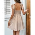 thumbnail image 2 of Women Casual Striped Tie Front Camisole Dress Sun Dress Summer Vacation Flowy Mini Dress, 2 of 10