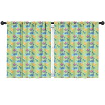 Blackout Kids Curtains,Green Dinosaurs Ponds Pattern Childrens Insulated Curtains Set Of 2,Bedroom Essentials,Toddler Room Decor 52"x63"